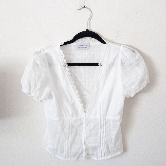 Peppermayo Sweet Lullaby Button Up Shirt White - Picture 3 of 6